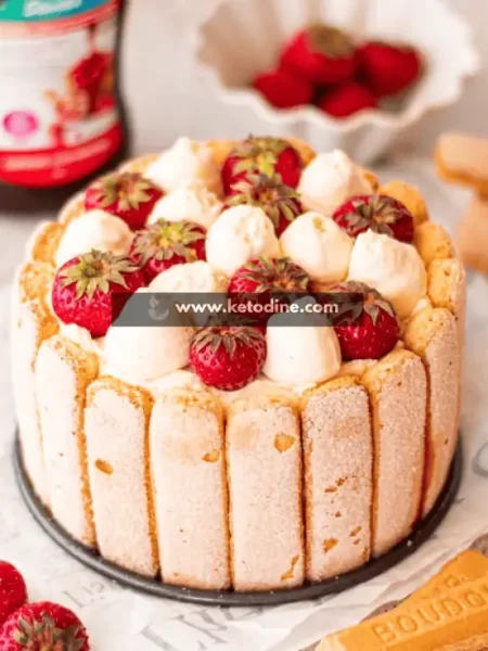 Low-Carb Strawberry Tiramisu Cake