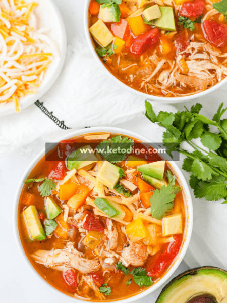 Keto Chicken Fajita Soup