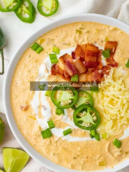 keto white chicken chili soup