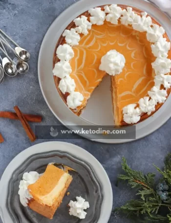 Keto Layered Pumpkin Cheesecake