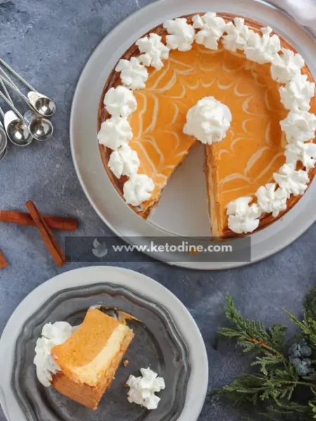 Keto Layered Pumpkin Cheesecake