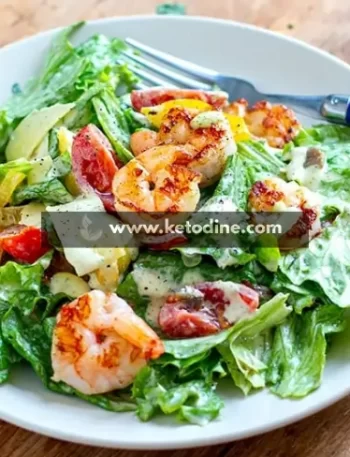 Keto Shrimp Caesar Salad