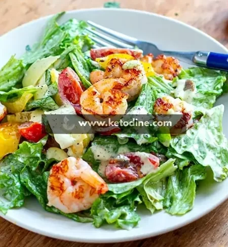 Keto Shrimp Caesar Salad