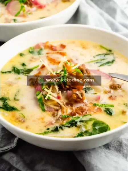 low carb keto zuppa toscana soup