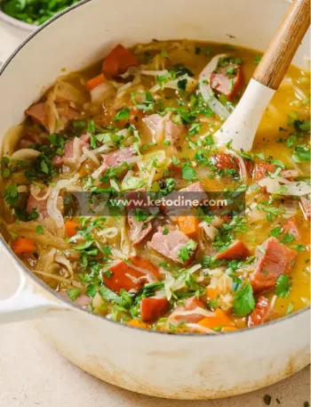 Keto Comfort Cabbage Meat Soup