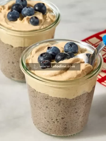 High-Protein Blueberry & Peanut Butter Chia Pudding