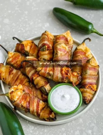 Keto Bacon-Wrapped Jalapeños (Appetizer)