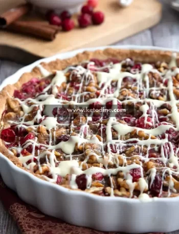Keto Cranberry Walnut Tart