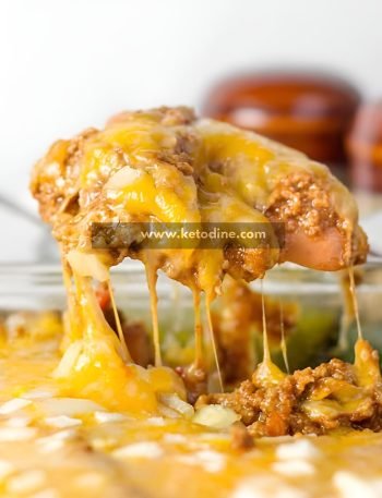 Keto Chili Cheese Dog Bake