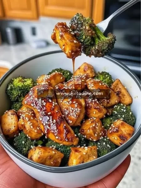 Keto Sesame Chicken with Broccoli