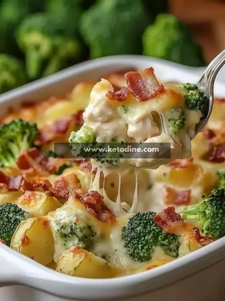Keto Broccoli Chicken Cheese Casserole