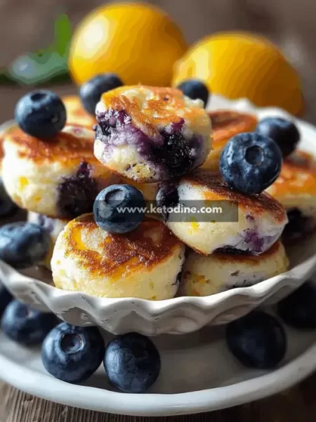 Blueberry Cottage Cheese Pancake Bites