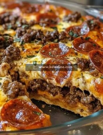 Deep Hamburger Sausage & Pepperoni Pie