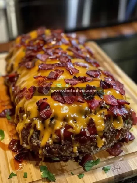 Keto Bacon Cheeseburger Meatloaf