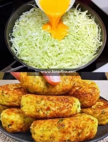 Low-Carb Cabbage Fritters with Cheese & Herbs