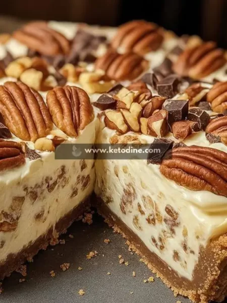 No-Bake Sugar-Free Low-Carb Keto Pecan Cream Pie