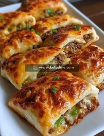 Cheesy Beef Puff Pastry Pockets