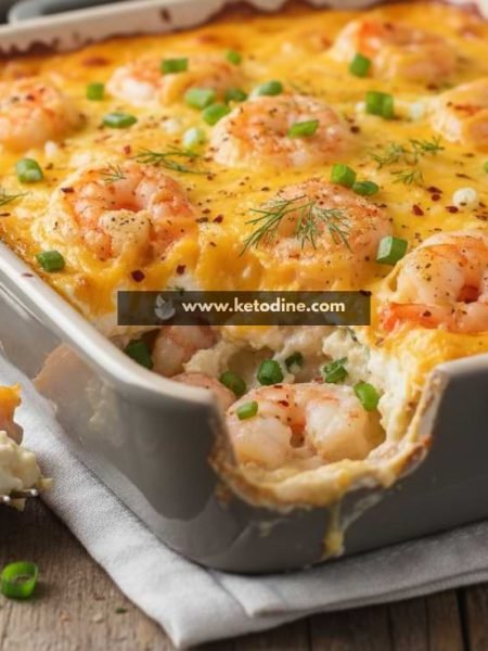 Keto Shrimp & Cheese Casserole