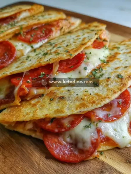 Cheesy Pepperoni Pizza Quesadillas