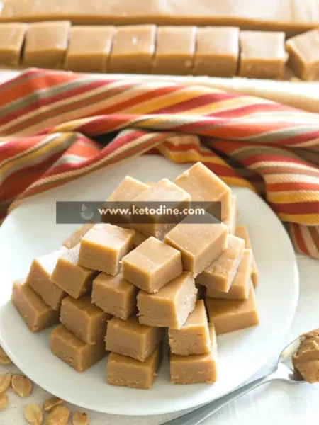 Home / Recipes / Candy Keto Peanut Butter Fudge Recipe With Cream Cheese