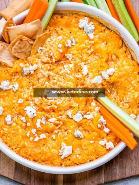 Keto Cottage Cheese Buffalo Chicken Dip