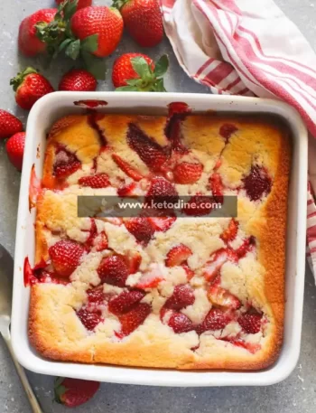 Keto Strawberry Cream Cheese Cobbler