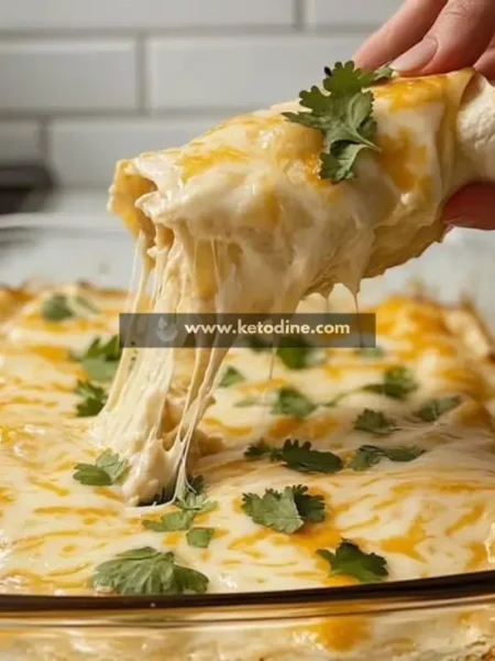 Low Carb White Chicken Enchiladas