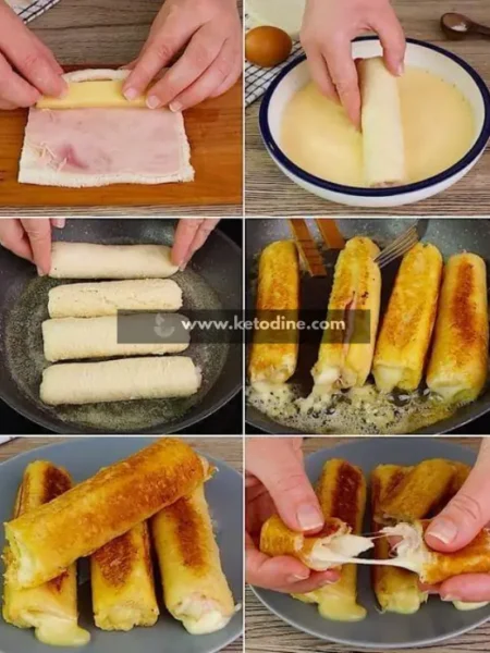 Keto Cheesy Sandwich Bread Rolls