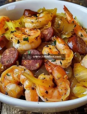 Fried Cabbage with Shrimp & Sausage