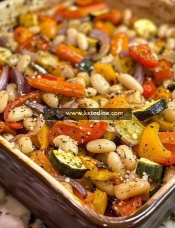 Rustic Roasted Vegetable and Cannellini Bean Bake