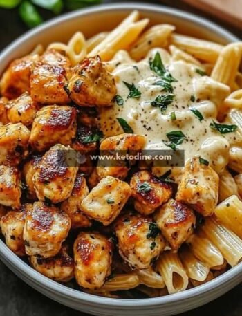 Golden Garlic Butter Chicken with Velvety Parmesan Penne