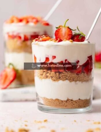 Easy High Protein Strawberry Cheesecake Jar