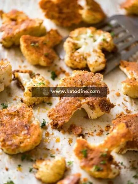 Crispy Parmesan Roasted Cauliflower Bites