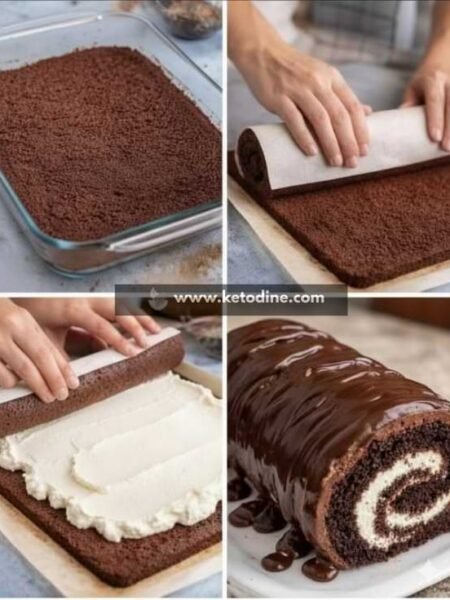 Keto Chocolate Roll Cake