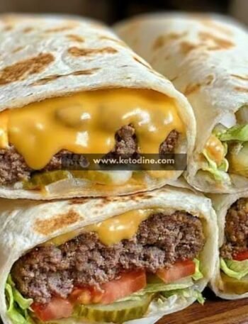 Keto Grilled Cheeseburger Wraps
