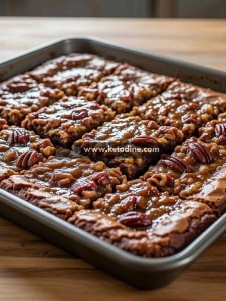 Keto Pecan Pie Brownie Bars