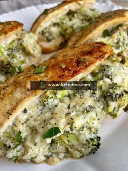Broccoli and Cheddar Stuffed Chicken Breast