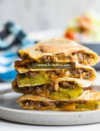 Keto Cheeseburger Quesadillas