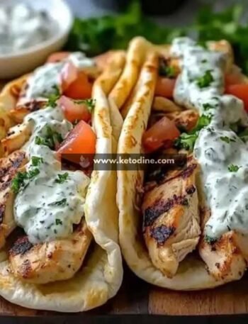 Greek Chicken Gyros with Cucumber