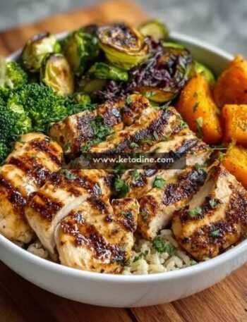 Keto Grilled Chicken & Roasted Veggie Power Bowl