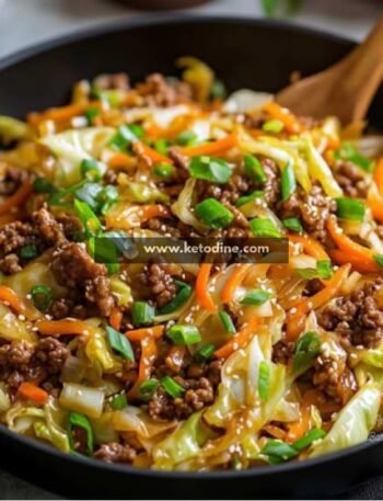 Healthy Chinese Ground Beef & Cabbage Stir Fry