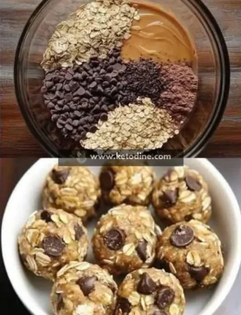 Healthy Chocolate Chip Oat Protein Energy Bites