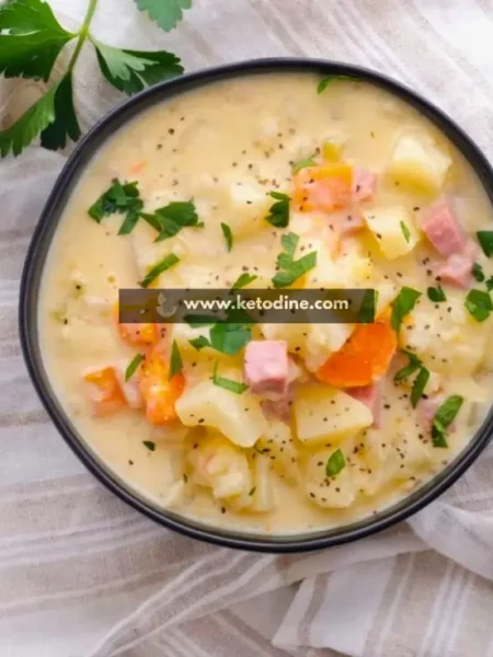 Slow Cooker Ham and Potato Soup