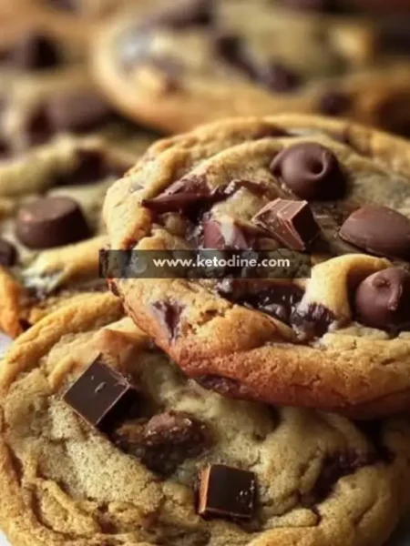 Keto Espresso Chocolate Chunk Cookies