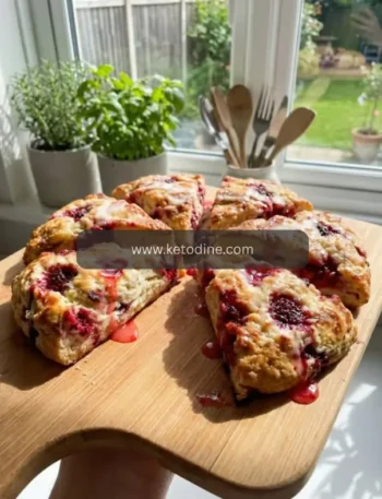 Keto Raspberry Cottage Cheese Scones