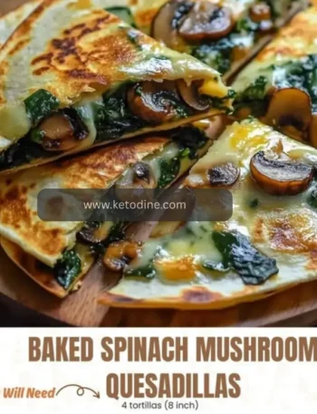 Baked Spinach Mushroom Quesadillas
