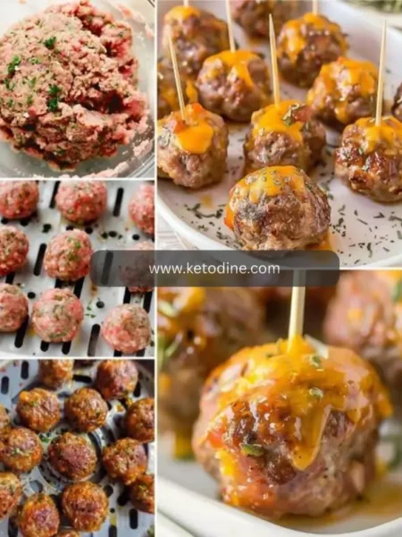 Keto Air Fryer Italian Meatballs