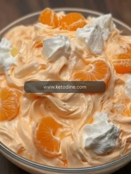 Keto Creamy Mandarin Fluff Dessert
