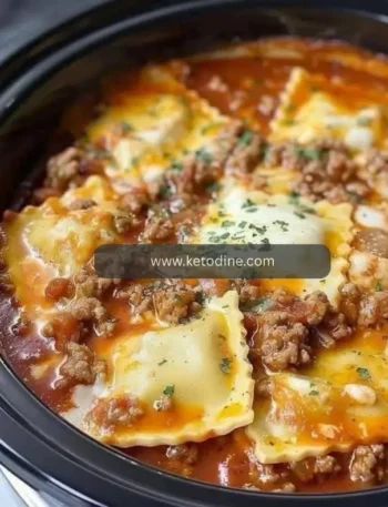 Crockpot Ravioli Lasagna