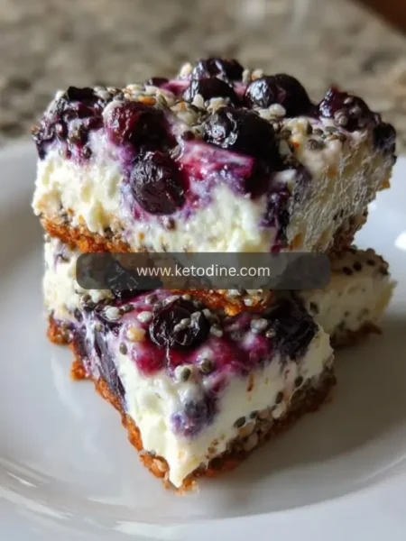 Blueberry Cottage Cheese Bars